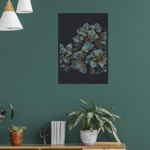 Bismuth Kristal Regenboog Holografisch Mineraal Fi Poster
