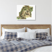 Bismutkristallen met een iriserende laag canvas afdruk (Insitu (Slaapkamer))