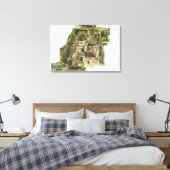 Bismutkristallen met een iriserende laag canvas afdruk (Insitu (Slaapkamer))
