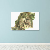 Bismutkristallen met een iriserende laag canvas afdruk (Insitu (Houten vloer))