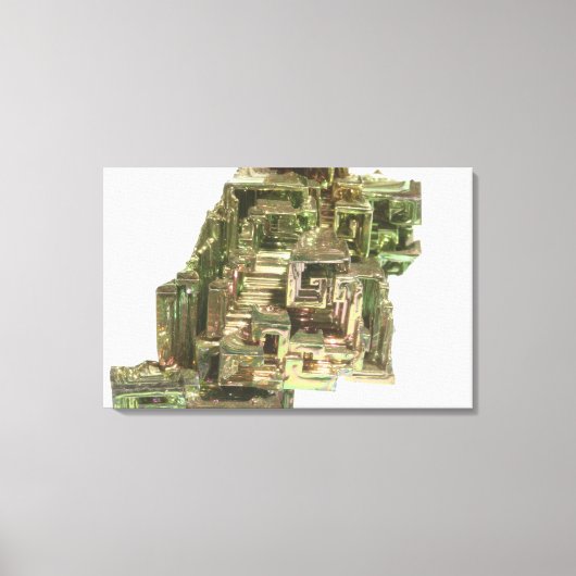 Bismutkristallen met een iriserende laag canvas afdruk (Voorkant)