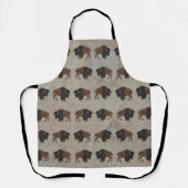Bison Allover Print Apron Schort (Voorkant)