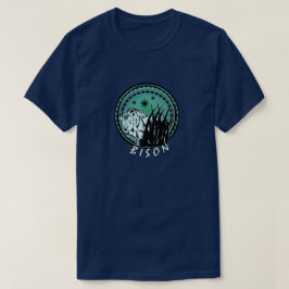 Bison - American Buffalo Aqua Blue T-shirt