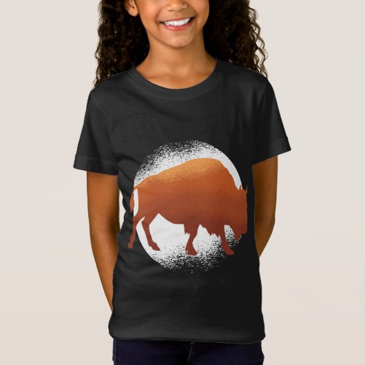 Bison American National Mammal Buffalo T-shirt (Voorkant)