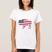Bison - Amerikaanse vlag T-shirt (Voorkant)