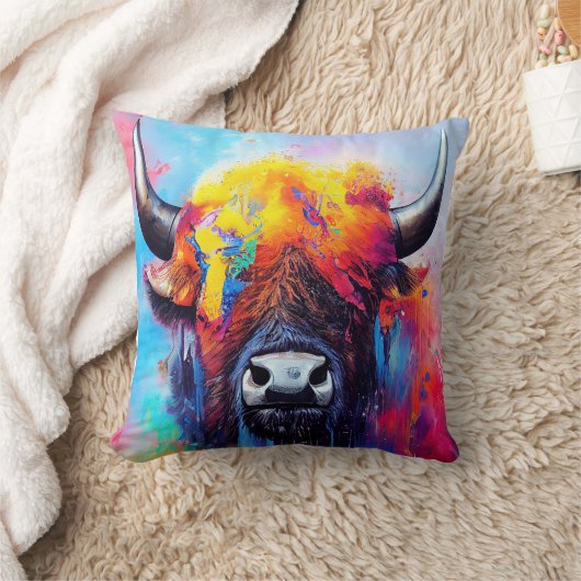 Bison Animal Discovery Adventure Natuur Planet Kussen (Deken)