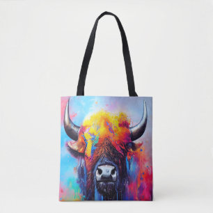 Bison Animal Discovery Adventure Natuur Planet Tote Bag