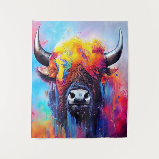 Bison Animal Discovery Adventure Natuur Planet Wandkleed (Voorkant)