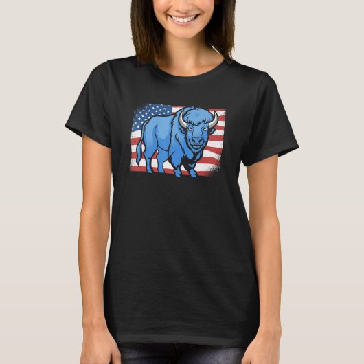 Bison Animal Wildlife  American Bison T-shirt (Voorkant)