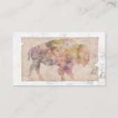  bison art sepia met dubbelzijdige zijde visitekaartje (Achterkant)