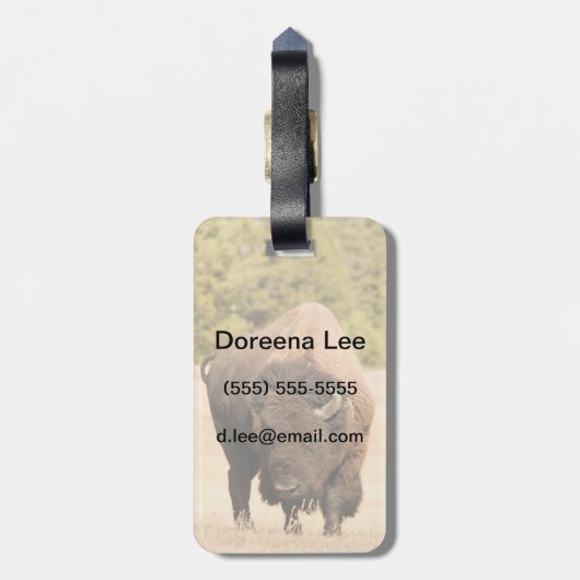 Bison Bagagelabel (Achterkant verticaal)