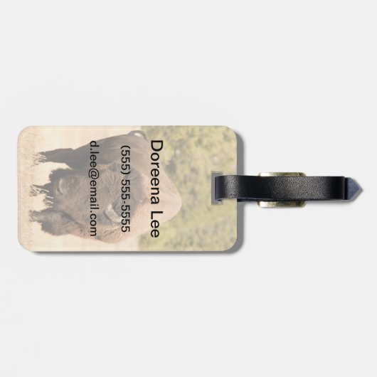 Bison Bagagelabel (Achterkant horizontaal)