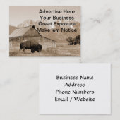 Bison/Barn Sepia Visitekaartje (Voorkant / Achterkant)