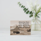 Bison/Barn Sepia Visitekaartje (Staand voorkant)