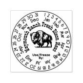 Bison Beef Perpetual Calendar Freshness Date #3S Zelfinktende Stempel (Design)