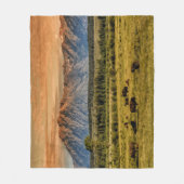Bison bij Sunrise Fleece Deken (Voorkant)