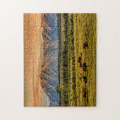 Bison bij Sunrise Legpuzzel (Verticaal)