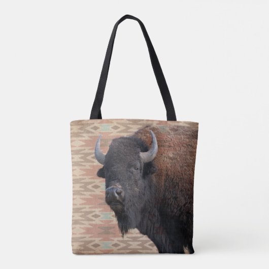 Bison Blanket Canvas tas (Achterkant)