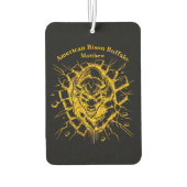 Bison breekt door een muur in een dynamisch displa luchtverfrisser (Achterkant)