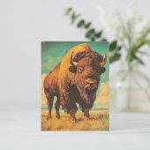 Bison briefkaart (Staand voorkant)