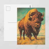 Bison briefkaart (Voorkant / Achterkant)