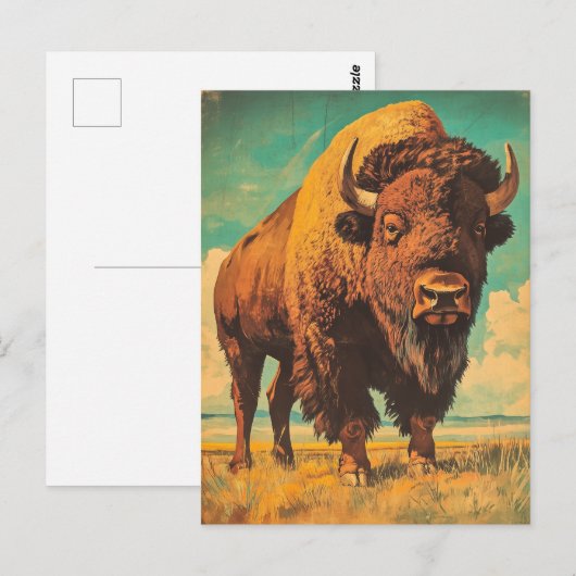 Bison  briefkaart (Voorkant / Achterkant)