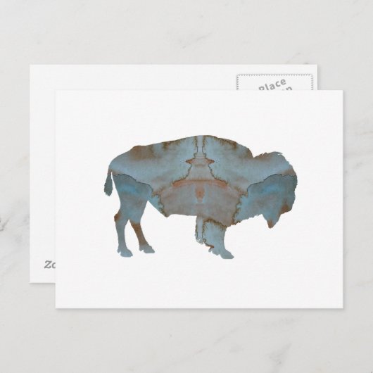Bison Briefkaart (Voorkant / Achterkant)