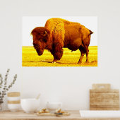 Bison Buffalo American Art Poster (Keuken)