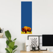 Bison Buffalo American Art Poster (Thuiskantoor)