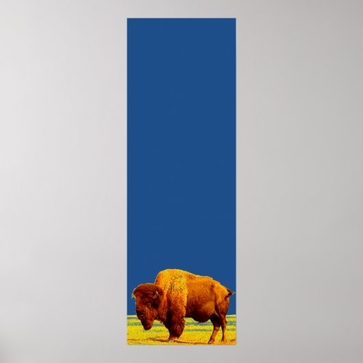 Bison Buffalo American Art Poster (Voorkant)