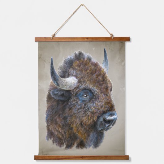 Bison Buffalo Animal Wildlife Natuur Art Hangend Wandkleed (Voorkant)