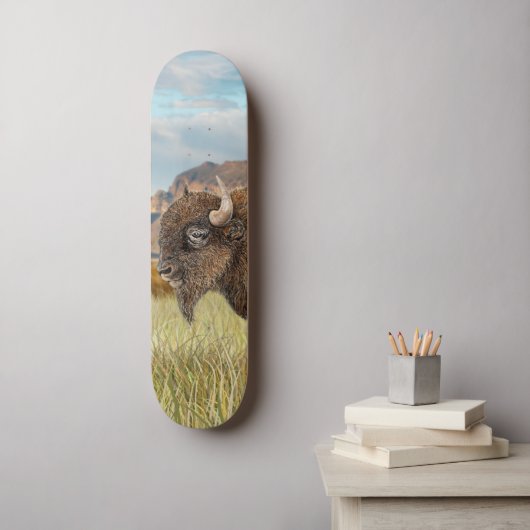 Bison Buffalo Art Persoonlijk Skateboard (Muurkunst)