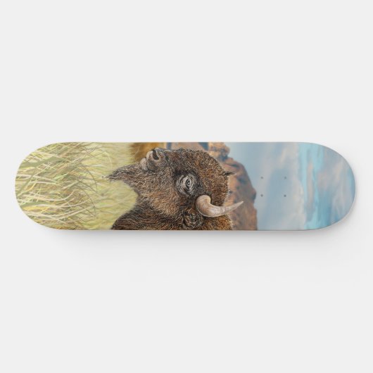 Bison Buffalo Art Persoonlijk Skateboard (Horizontaal)