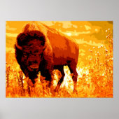 Bison Buffalo Artwork Poster (Voorkant)
