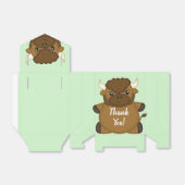 Bison Buffalo-Baby shower Bedankdoosjes (Uitgevouwen)