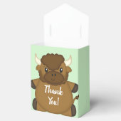 Bison Buffalo-Baby shower Bedankdoosjes (Geopend)