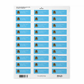 Bison Buffalo Baby shower Blue Etiket (Full Sheet)