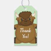 Bison Buffalo-Baby shower Cadeaulabel (Voorkant)
