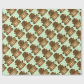 Bison Buffalo-Baby shower Cadeaupapier (Vlak)