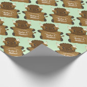 Bison Buffalo-Baby shower Cadeaupapier (Hoek)