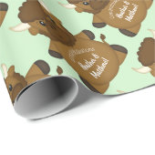 Bison Buffalo-Baby shower Cadeaupapier (Rol Hoek)
