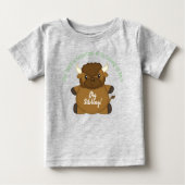 Bison Buffalo Baby shower Green (Voorkant)