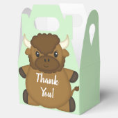 Bison Buffalo Baby shower Green Bedankdoosjes (Geopend)
