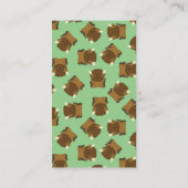Bison Buffalo Baby shower Green Informatiekaartje (Achterkant)