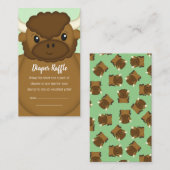 Bison Buffalo Baby shower Green Informatiekaartje (Voorkant / Achterkant)