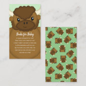 Bison Buffalo Baby shower Green Informatiekaartje (Voorkant / Achterkant)
