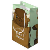 Bison Buffalo Baby shower Green Klein Cadeauzakje (Achterkant Gekanteld)