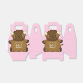 Bison Buffalo Baby shower Roze Bedankdoosjes (Uitgevouwen)
