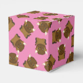 Bison Buffalo Baby shower Roze Bedankdoosjes (Achterkant)