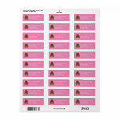 Bison Buffalo Baby shower Roze Etiket (Full Sheet)
